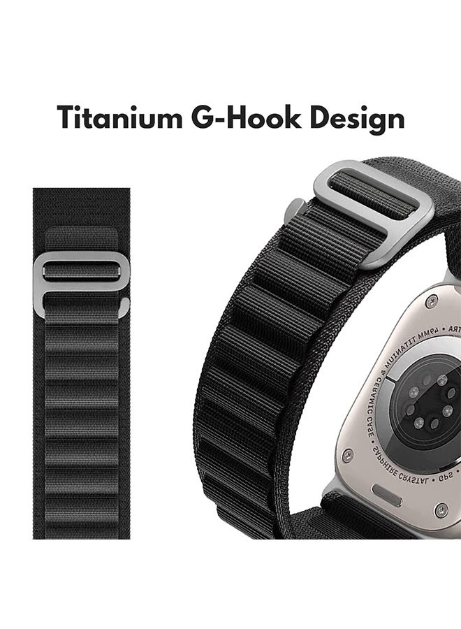 Tersely (2 Pack) Alpine Loop Nylon Band Compatible with Apple Watch Ultra 42mm 44mm 45mm 49mm,Adjustable Sport with Titanium G-Hook Braided bands for iWatch Series 8/7/6/5/4/3/2/1/SE  - Image 5