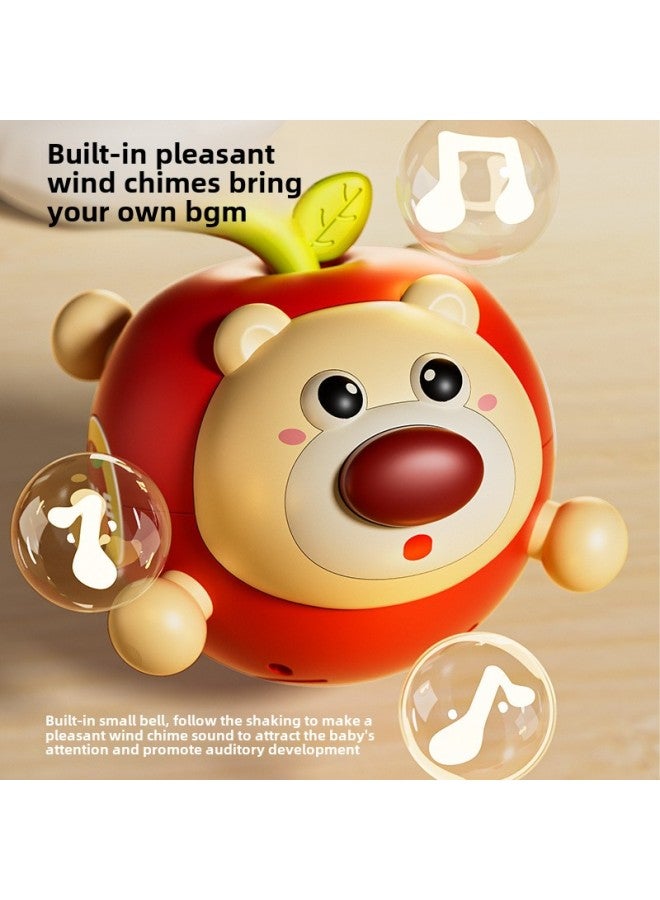 M Apple Bear Tumbler Toy Baby Baby Educational Early Education Teeth Molar Children's Toys Wholesale-Color:Apple Teether-green  - Image 5