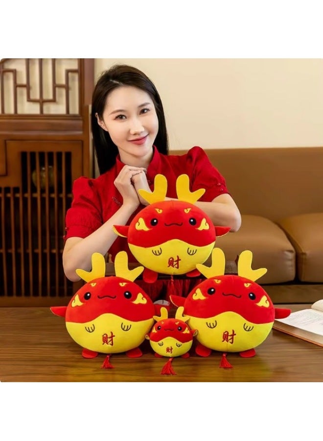 Doll Doll Year Of The Snake Mascot Xiaolong Year Gift Doll Plush Doll Gift Print Logo Invoice-Specifications:Xiaolong Pendant 8cm-Color:50cm  - Image 1