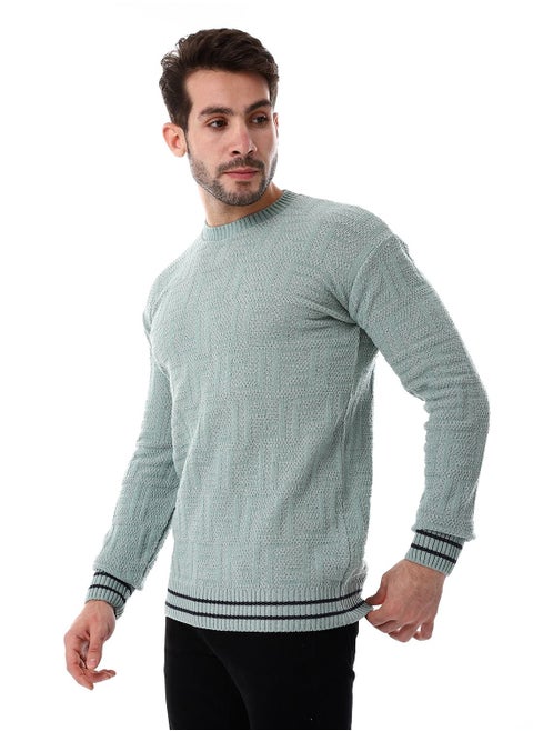 Wool Mens Pullover With Multi Design