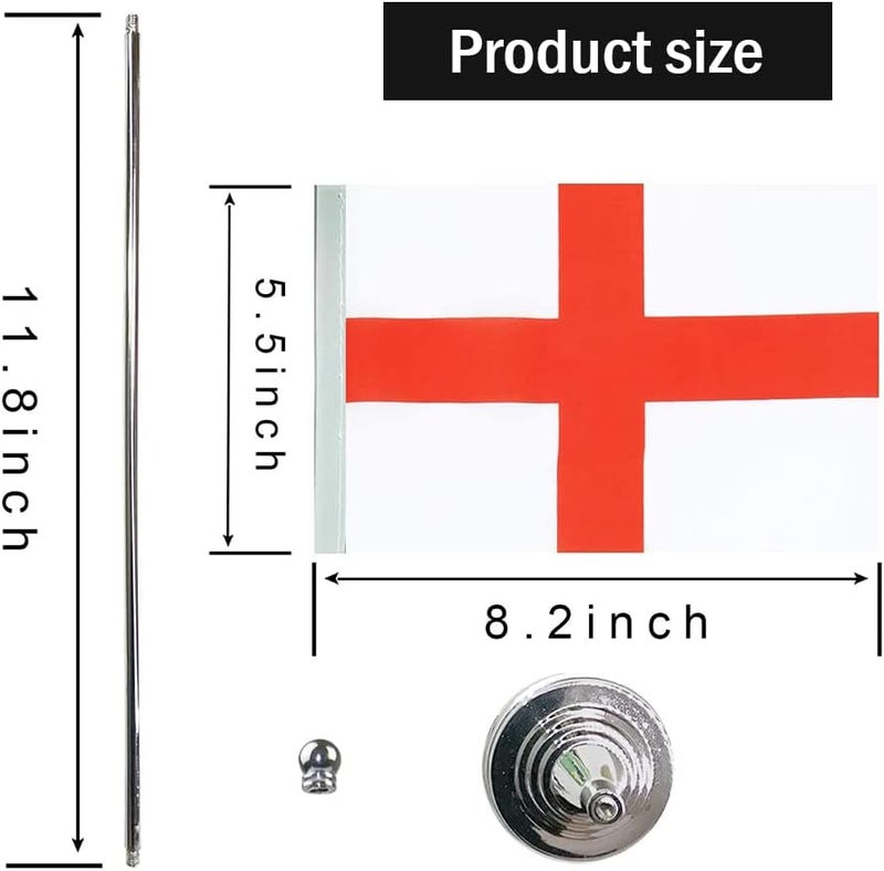 mflagperft England Flag English Flags, Small Mini English Desk Flag, Used for Table Office Classroom Home Patriotic Events Decorations - Image 2