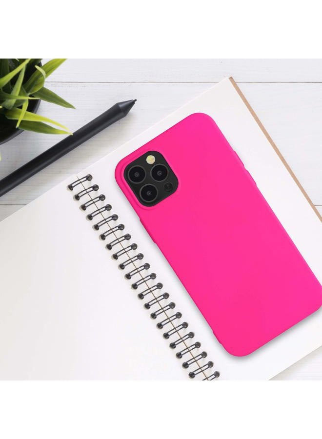 kwmobile Case Compatible with Apple iPhone 12 / iPhone 12 Pro Case - Slim Protective TPU Silicone Phone Cover - Neon Pink - Image 2