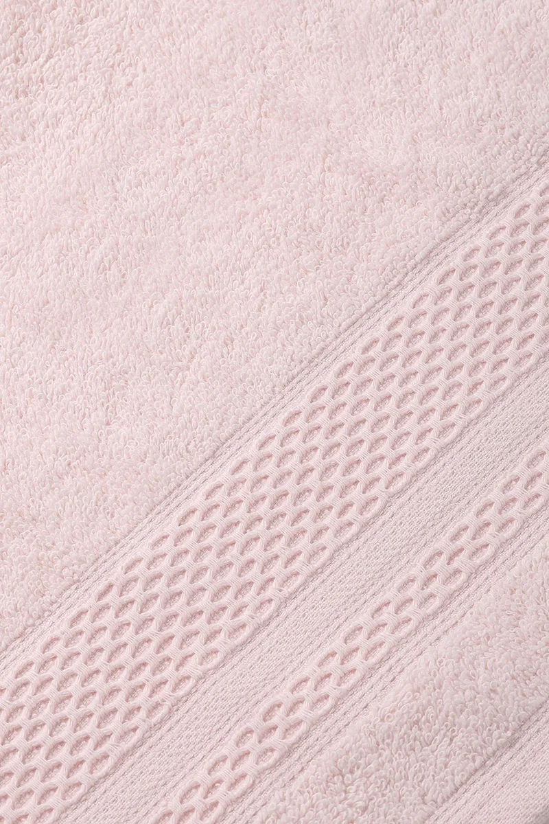 Bluenity Softy - Set of 4 Cotton Hand/Face Towels 50 x 90 cm Powder