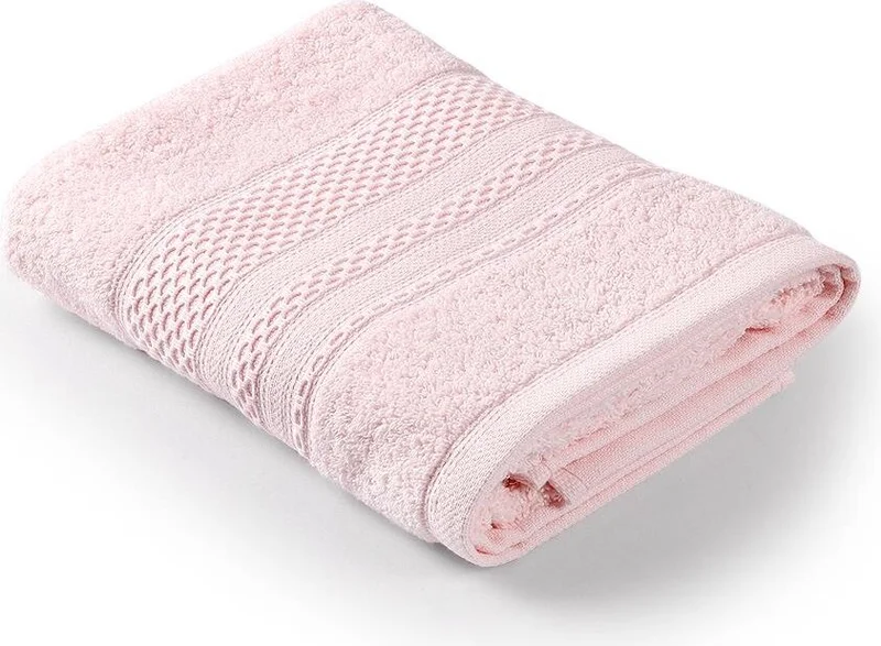 Bluenity Softy - Set of 4 Cotton Hand/Face Towels 50 x 90 cm Powder