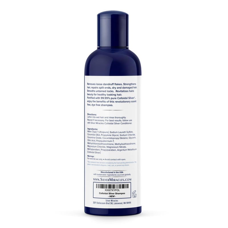 Silver Miracles - Colloidal Silver Shampoo Unscented - Image 2