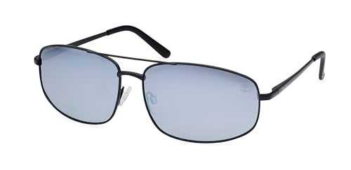 Timberland Men's Sunglasses, Matte Black/Smoke Polarized - Image 1