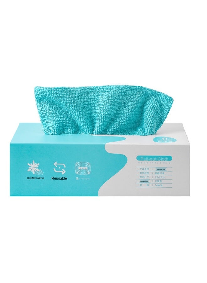 NIBEMINENT Disposable Cleaning Cloths, Cleaning Towels, Microfiber Towels,Reusable Dish Cloths With Dispenser Box, Rags, Household kitchen Cleaning Cloths Car Wiping Cloths (Matcha Green) - Image 1