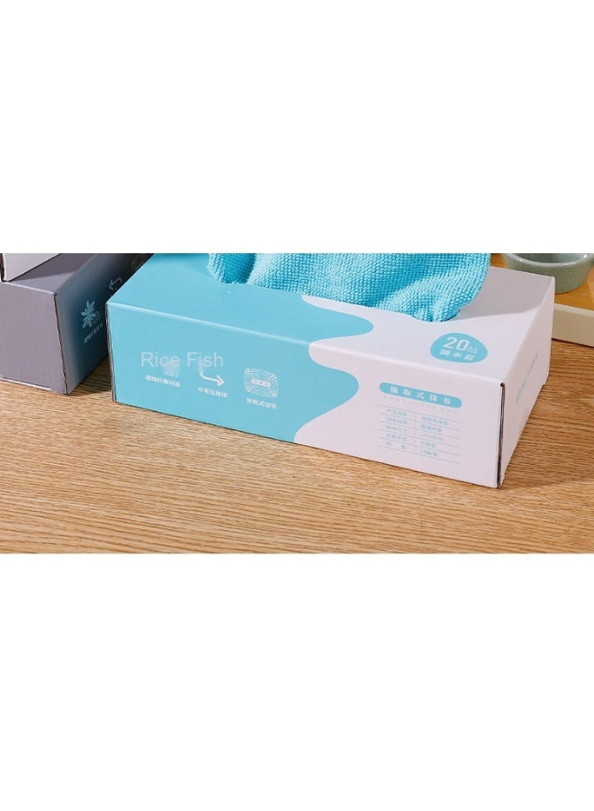 NIBEMINENT Disposable Cleaning Cloths, Cleaning Towels, Microfiber Towels,Reusable Dish Cloths With Dispenser Box, Rags, Household kitchen Cleaning Cloths Car Wiping Cloths (Matcha Green) - Image 2