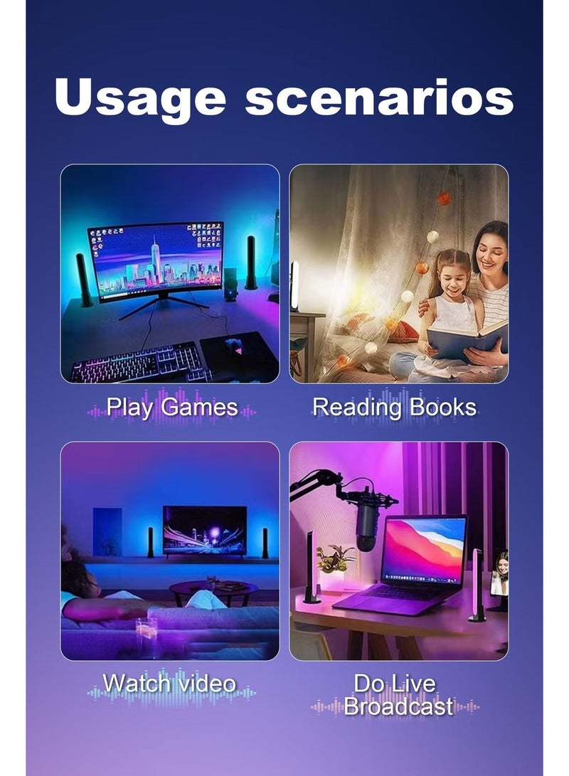 Smart LED Light Bars, Work with Alexa and Google Assistant, RGBIC WiFi TV Backlights with Scene and Music Modes for Gaming, PC, Room Decoration,2 Sticks - Image 5