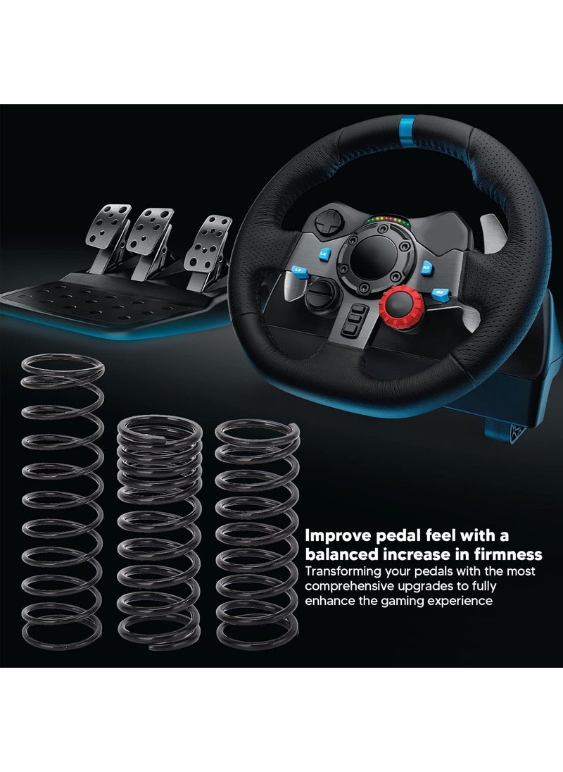 Fydun Fydun 3Pcs Car Upgrade Pedal Spring Kit Metal Black High Strength Replacement for LOGITECH G25 G27 G29 G920 Racing Wheel  - Image 2