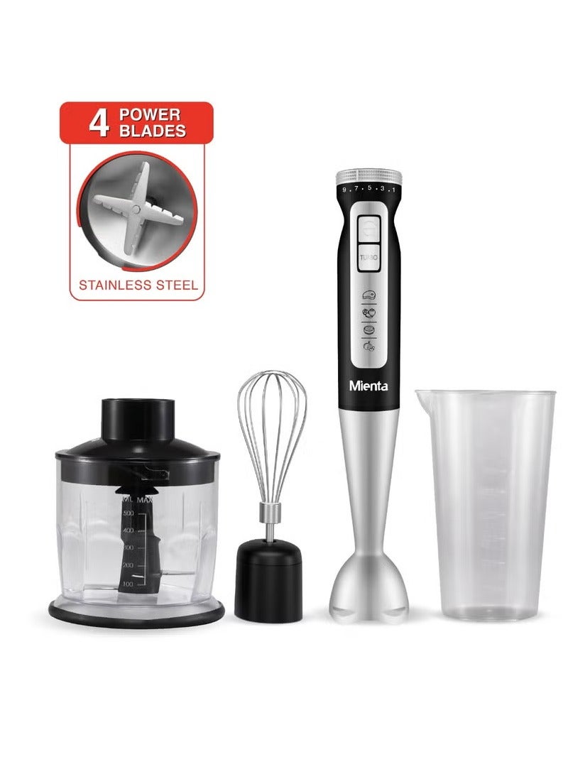 Mienta Hand Blender 1000 watt 6 in 1 HB111038A – Black Silver - Image 4