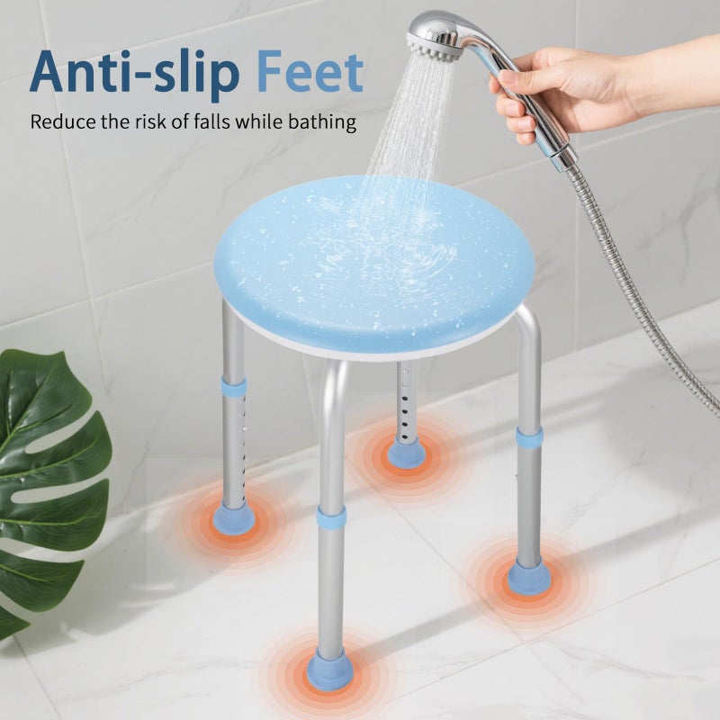 pxsulliao FSA/HSA Adjustable Swivel Bath Seat Shower Chair for Inside Shower, Shower Seat for Inside Tub Bathroom Bench Bath Chair for Elderly and Disabled,Eligible 350 lbs Adjustable Shower Stool - Image 4
