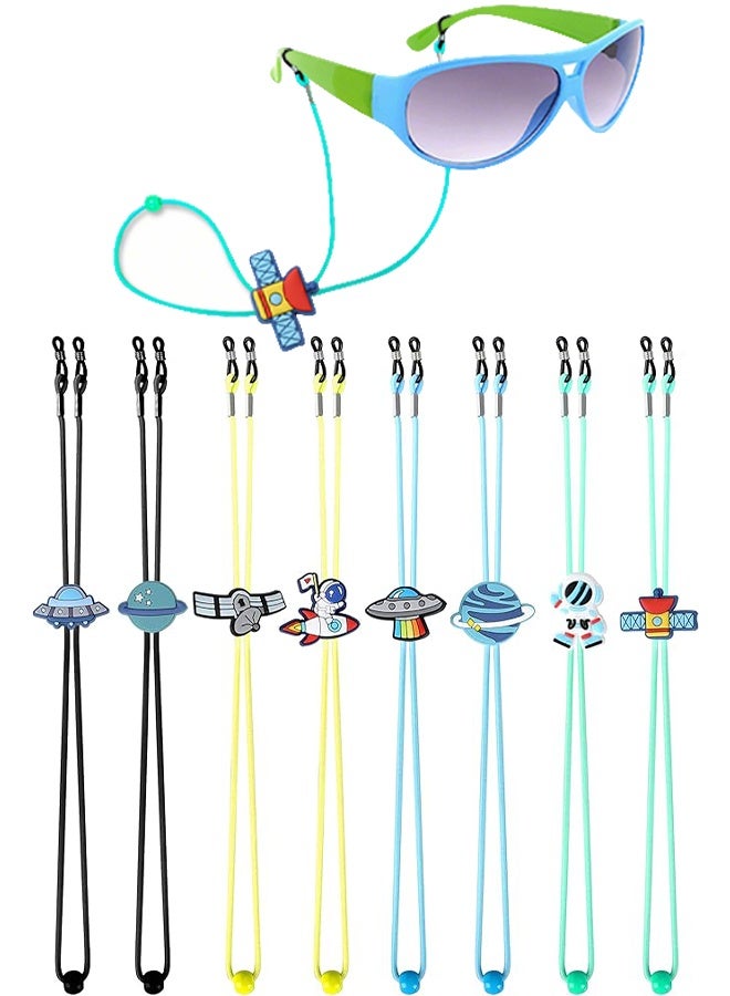 مجموعة من 8 أشرطة نظارات للأطفال على شكل قوس قزح أحادي القرن قابلة للتمدد للأولاد والبنات - Image 1