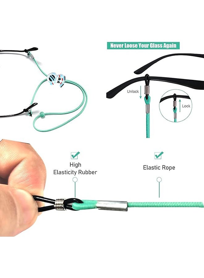 مجموعة من 8 أشرطة نظارات للأطفال على شكل قوس قزح أحادي القرن قابلة للتمدد للأولاد والبنات - Image 4