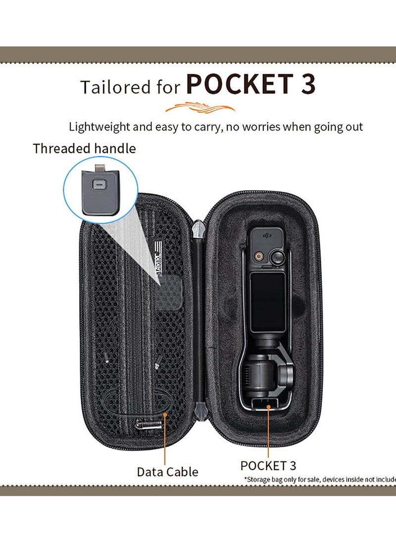 KASTWAVE Camera Case for Osmo Pocket 3, Portable Carrying Case PU Leather Storage Bag for DJI Osmo Pocket 3 Creator Combo Accessories  - Image 3
