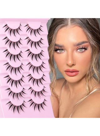 Spiky Manga Lashes 14Mm Anime Short Japanese False Eyelashes Natural Wispy Korean Clear Band Cosplay Lashes Pack 7 Pairs By Goddvenus - pzsku/Z27F56C1E9C73BA0B5F26Z/45/_/1695646104/f878b708-549c-4593-af83-f3f9aac3e155