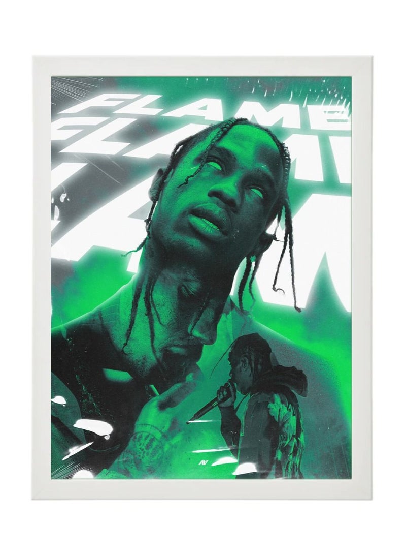 Boomah Accessories Travis Scott Flame Poster with Frame 30x40cm 