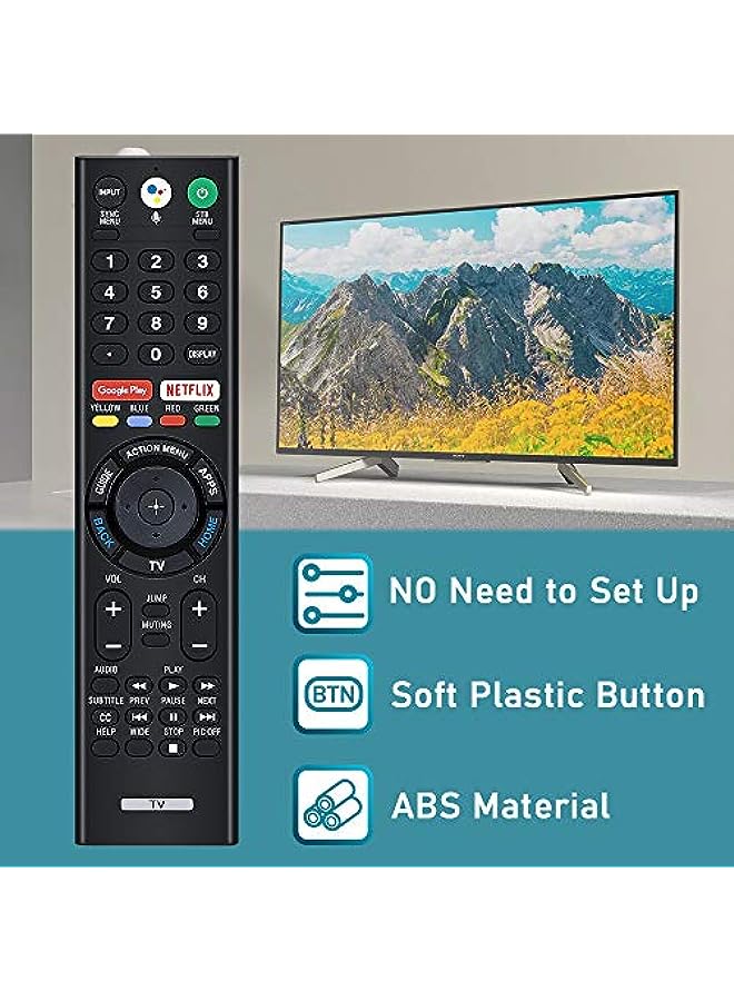 HuHa Remote for Sony Smart Bravia Remote, Sony Bluetooth Voice Search Mic Remote and Sony Smart Bravia Android TVs, Sony 4K UHD Crystal HDR TV, Sony OLED Ultra HDTV, XBR KDL Series TV, RMF-TX300U  - Image 4