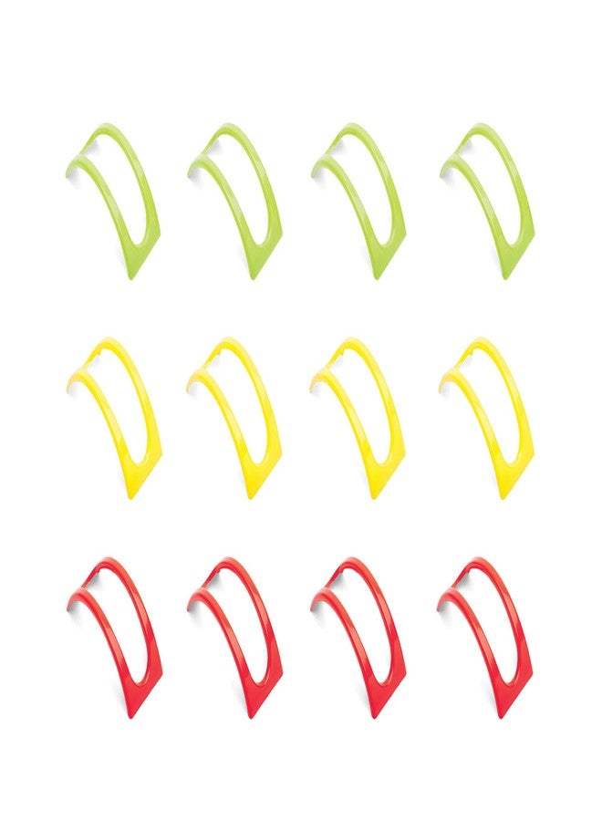 Fox Run 39441 Stackable Taco Holders, Red, Yellow, Green, Set of 12 - Image 1