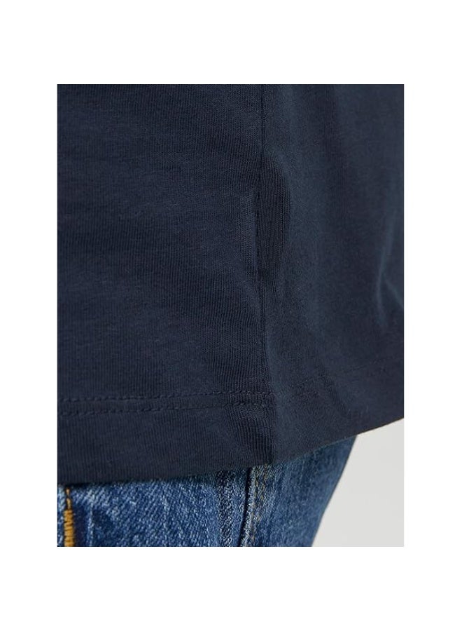 Premium Men’s Round Neck T-Shirt 200 GSM – Soft Cotton Casual Oversized Tee for Daily Wear – Navy Blue - Image 4