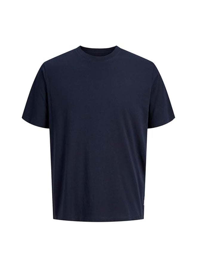 Premium Men’s Round Neck T-Shirt 200 GSM – Soft Cotton Casual Oversized Tee for Daily Wear – Navy Blue - Image 2