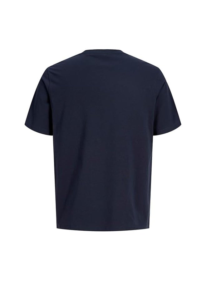 Premium Men’s Round Neck T-Shirt 200 GSM – Soft Cotton Casual Oversized Tee for Daily Wear – Navy Blue - Image 1