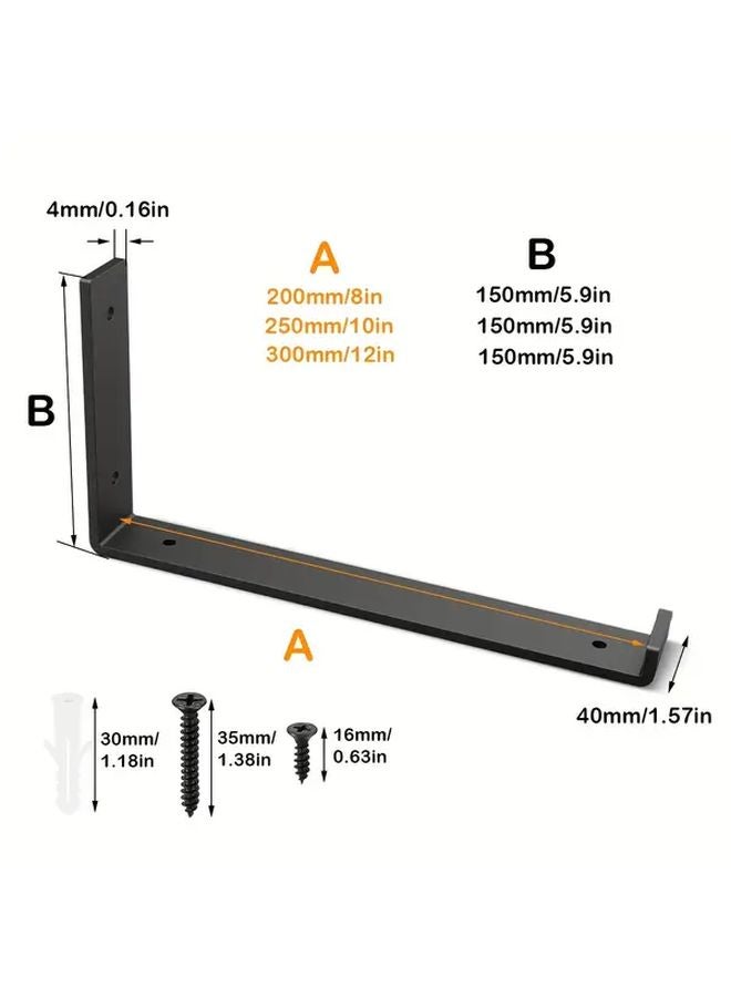8 Inch Heavy Duty Shelf Bracket 4 Packs For DIY Floating Shelf Home Kitchen - Image 4