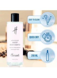 Harrods Professional Makeup Brush Cleaner Shampoo 200Ml | Deep Clean Shampoo For Cleaning Make-Up Brushes - Shampoo For Any Brush, Sponge Or Applicator  - Image 3