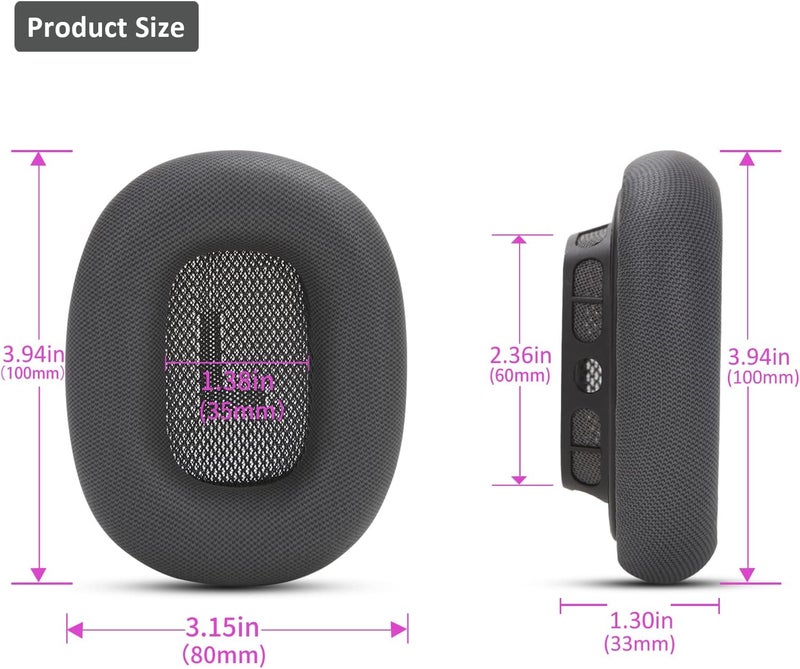 EARROCK Ear Cushions for AirPods Max Replacement Ear Pads with Sweat Proof Protein Leather, Silica Gel, Memory Foam and Magnet Workout Red Pink - Image 4