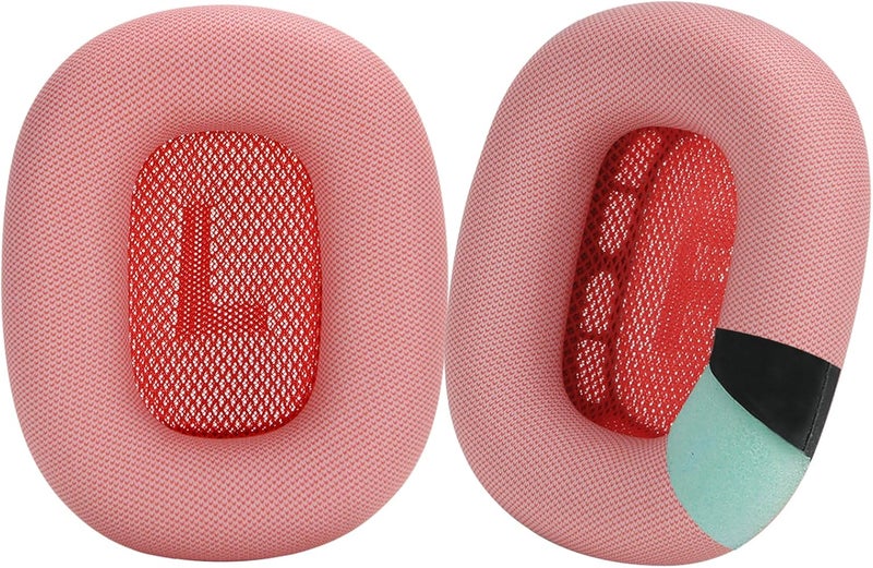 EARROCK Ear Cushions for AirPods Max Replacement Ear Pads with Sweat Proof Protein Leather, Silica Gel, Memory Foam and Magnet Workout Red Pink - Image 1