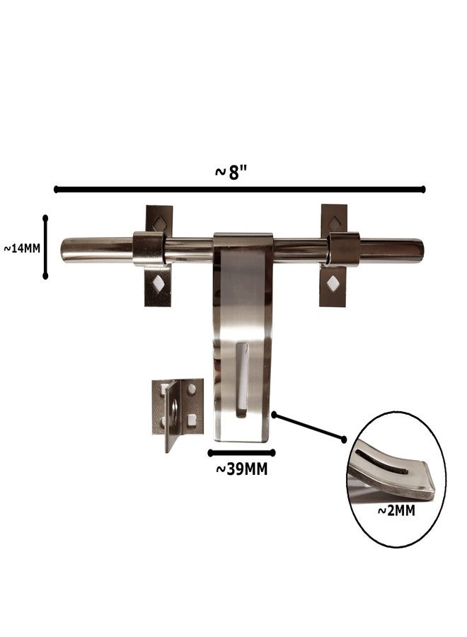 CIRCLE® Stainless Steel Al Drop for Main Door Security| Door Bolt|Door Latch|Door Handle|Door KUNDI|SIZE-2MM X 8 Inches| Silver| Type-LAHER| (8 INCHES) - Image 4