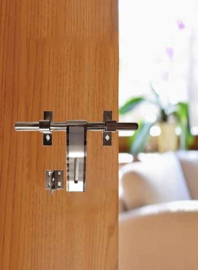 CIRCLE® Stainless Steel Al Drop for Main Door Security| Door Bolt|Door Latch|Door Handle|Door KUNDI|SIZE-2MM X 8 Inches| Silver| Type-LAHER| (8 INCHES) - Image 1