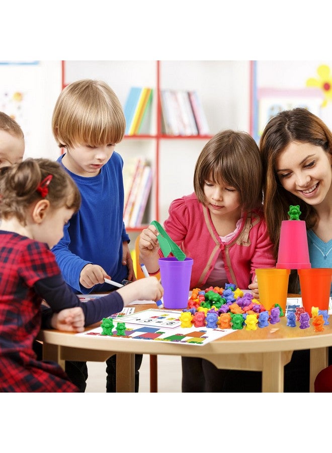 Bmag Counting Bears with Matching Sorting Cups, Preschool Math Learning Game with 24 Big and Little Bears, STEM Educational Learning Activities for Kids Age 3-5 - Image 2