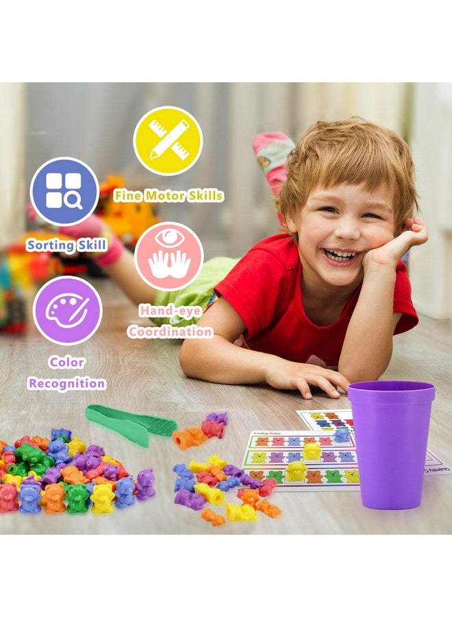Bmag Counting Bears with Matching Sorting Cups, Preschool Math Learning Game with 24 Big and Little Bears, STEM Educational Learning Activities for Kids Age 3-5 - Image 3