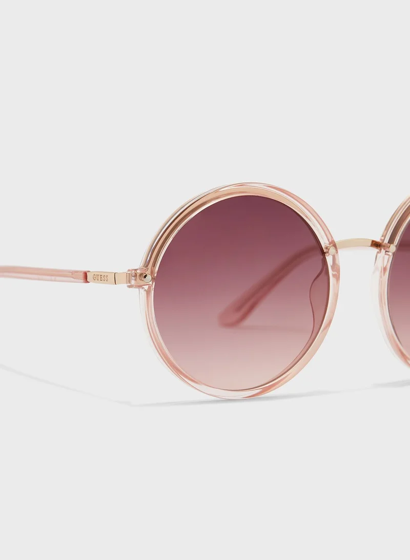 GUESS Injected Round Sunglasses