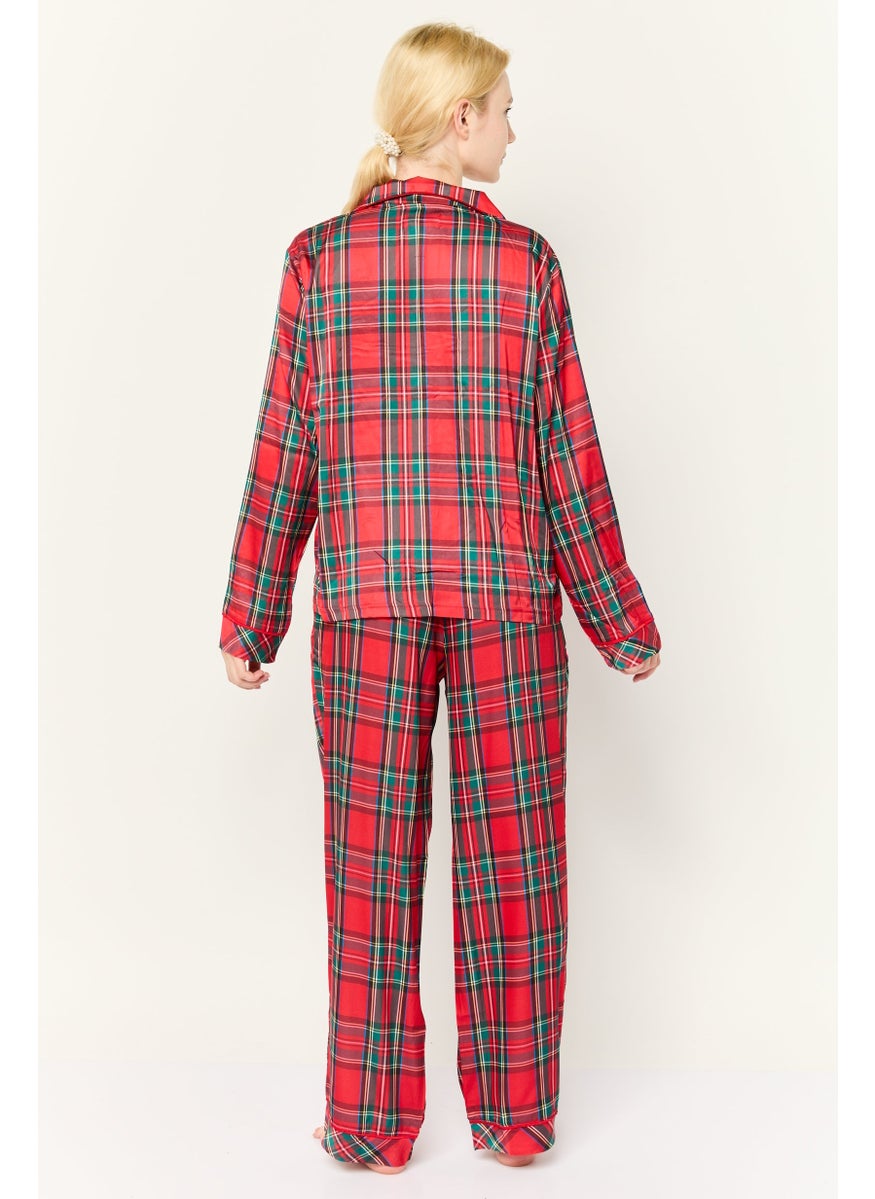 Kathy Ireland Women 2Pc Set Plaid Pajama, Multicolor  - Image 4