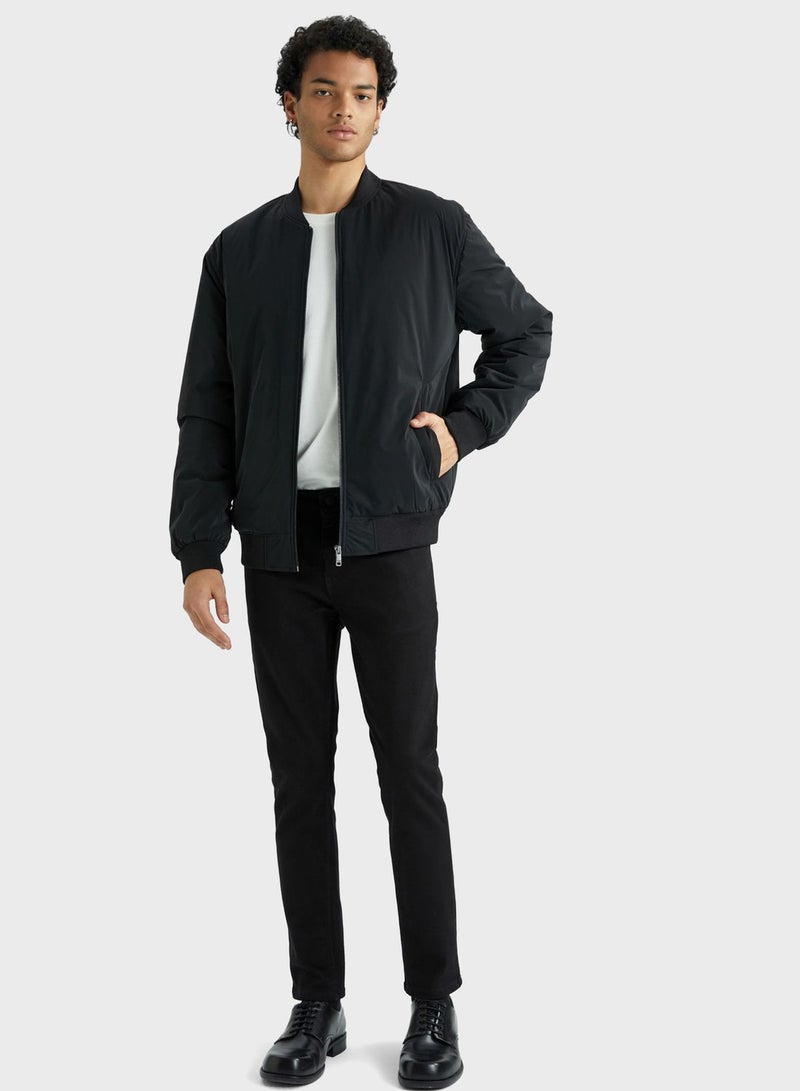 DeFacto Zip Through Bomber Jacket - Image 4