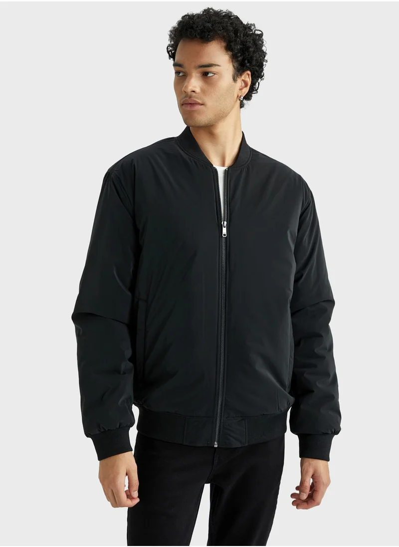 DeFacto Zip Through Bomber Jacket