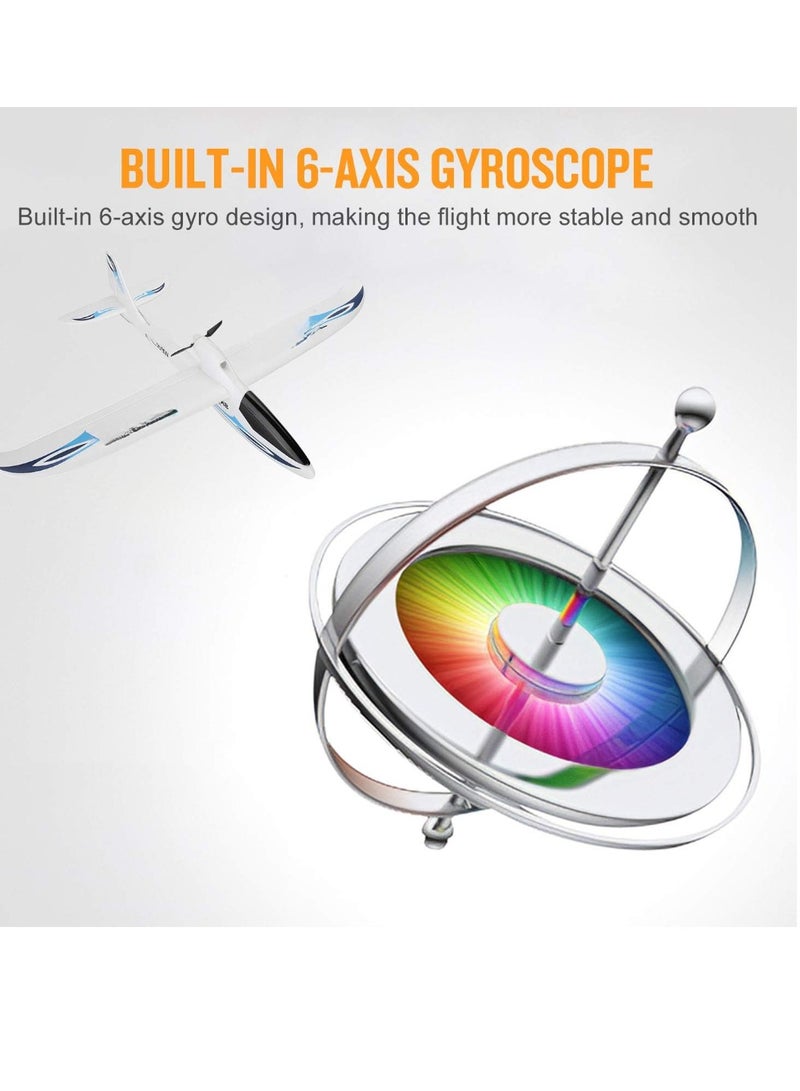 GoolRC RC Airplane, Impact Resistant RC Plane Fighter Toy, 6 Axis Gyro Stabilizer RTF Glider Aircraft Plane, Easy To Fly Fighter Jet For Kids Beginners Adults, (1pc, White) - Image 3