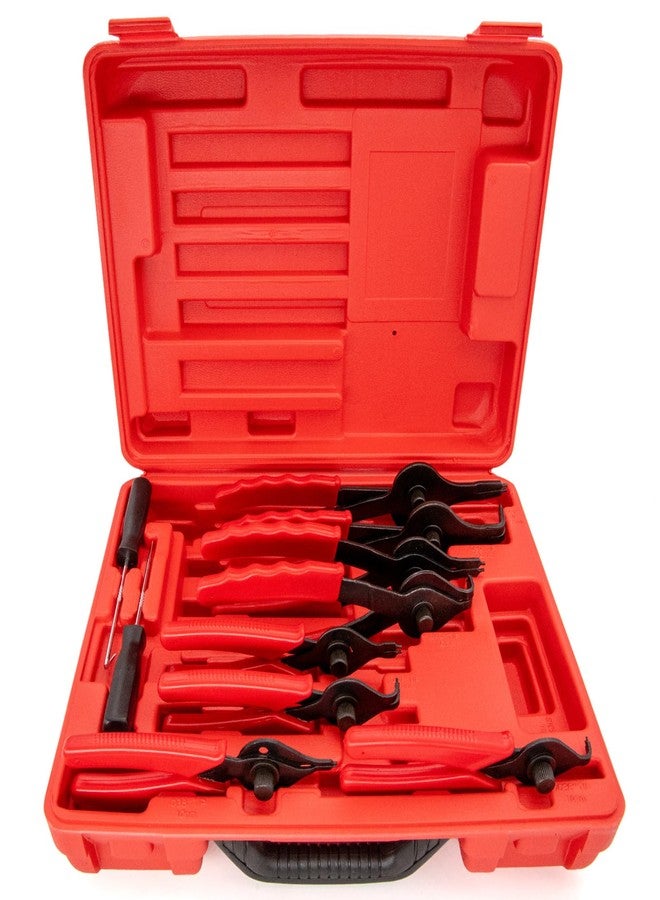 LuckySlycyc Snap Ring Pliers Set, .038in - .09in for Automobiles Lawnmowers and Farm Equipment Retaining Snap Ring and Circlip Removal Tools Straight & Bent Retaining Ring Pliers w/Hook & Pick - Image 1
