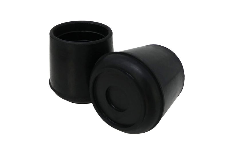 Shepherd Hardware 9226 1-1/2-Inch Inside Diameter Rubber Leg Tips Black 2 Count (Pack Of 1) - Image 1