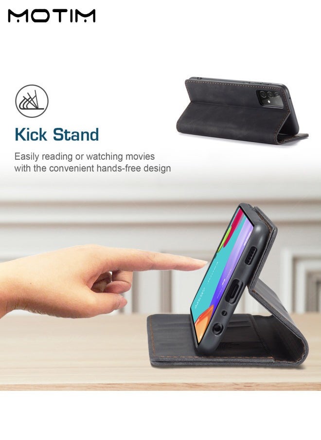 Motim Samsung Galaxy A53 Wallet Case, Premium Leather Phone Case with Card Holder and Kickstand, Scratch Resistant Anti-Fall and Full Shockproof Protective Cover Magnetic Flip Cover  - Image 5