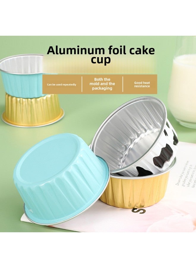 Aluminum Foil Packaging Box Snow Mei Niang Mu Si Dessert Round 125ml Cake Baking Mold Baking Pudding Wholesale-Specifications:Aluminum Foil Closure Cap (1000 Shot)-Capacity:125ml - Image 1