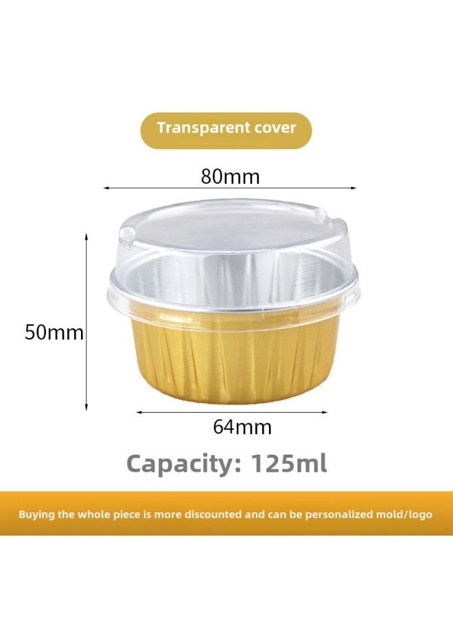 Aluminum Foil Packaging Box Snow Mei Niang Mu Si Dessert Round 125ml Cake Baking Mold Baking Pudding Wholesale-Specifications:Aluminum Foil Closure Cap (1000 Shot)-Capacity:125ml - Image 5
