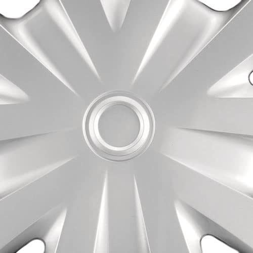 Hubcaps.com Premium Quality 15" Silver Hubcaps/Wheel Covers fits 2012-2019 Nissan Versa, Heavy Duty Construction (Set of 4) 53087AMS-4 - Image 4