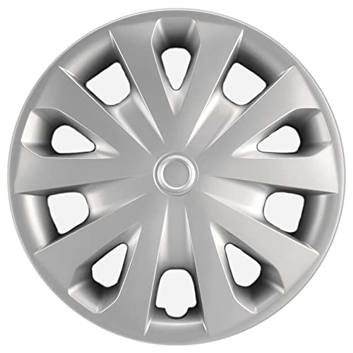 Hubcaps.com Premium Quality 15" Silver Hubcaps/Wheel Covers fits 2012-2019 Nissan Versa, Heavy Duty Construction (Set of 4) 53087AMS-4 - Image 2