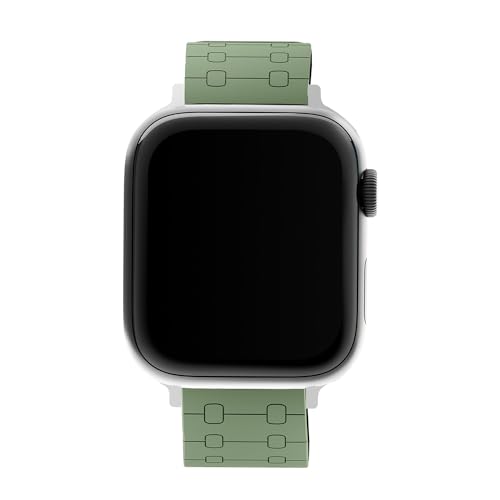 DailyObjects Silicone Mag Grip Loop Watch Strap Compatible with Apple Watch Series 9/8/7 41mm, SE2/SE/6/5/4 40mm, Series 3 38mm | Series10 42mm Olive -Watch Not Included - Image 5