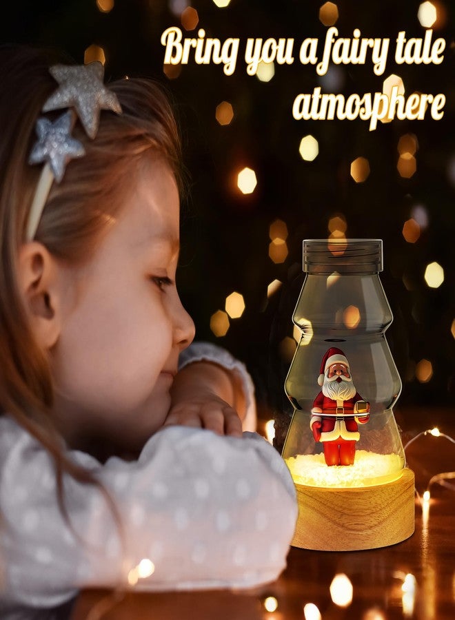 ايرينير مجموعة إيريناري المكونة من 8 قطع لتزيين شجرة عيد الميلاد، كرة ثلجية على شكل شجرة عيد الميلاد مع قاعدة خشبية وإضاءة LED، كرة ماء بلاستيكية شفافة مقاس 140 مم/5.5 بوصة مع غطاء قابل للفك، مثالية للأعمال اليدوية، هدية عيد الميلاد، أو لتزيين النباتات والزهور والمناظر الطبيعية. - Image 5