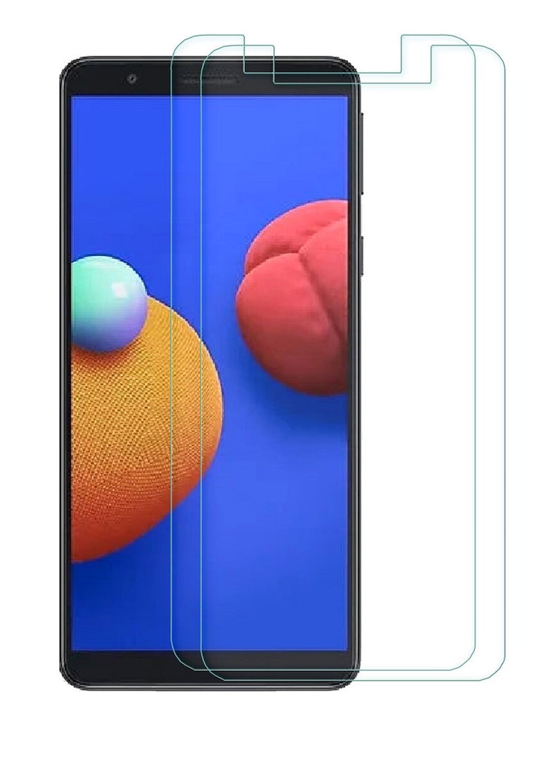 Super 2 Pieces Tempered Glass Screen Protector Clear Designed For Samsung Galaxy M01 Core Full Screen Coverage And Bubble Free - Image 1