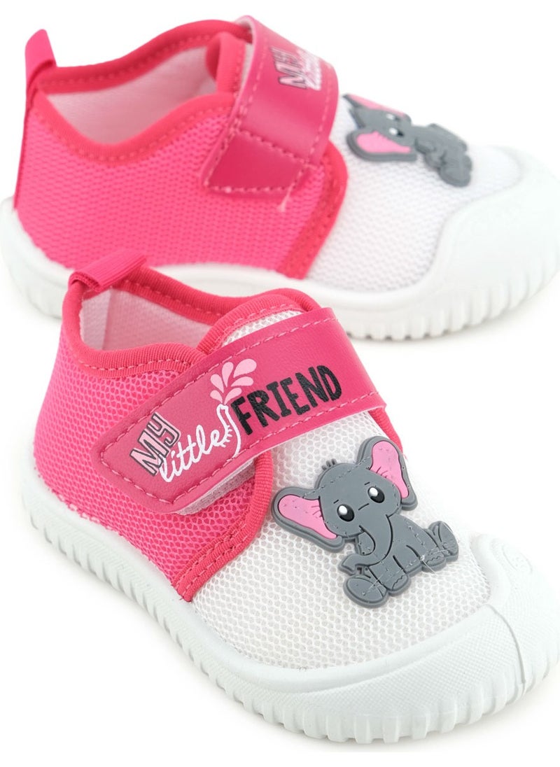 Gezer - Baby Girl Summer Linen Single Velcro Adjustable Comfortable Sole Home School Nursery Daily Shoes - Image 1